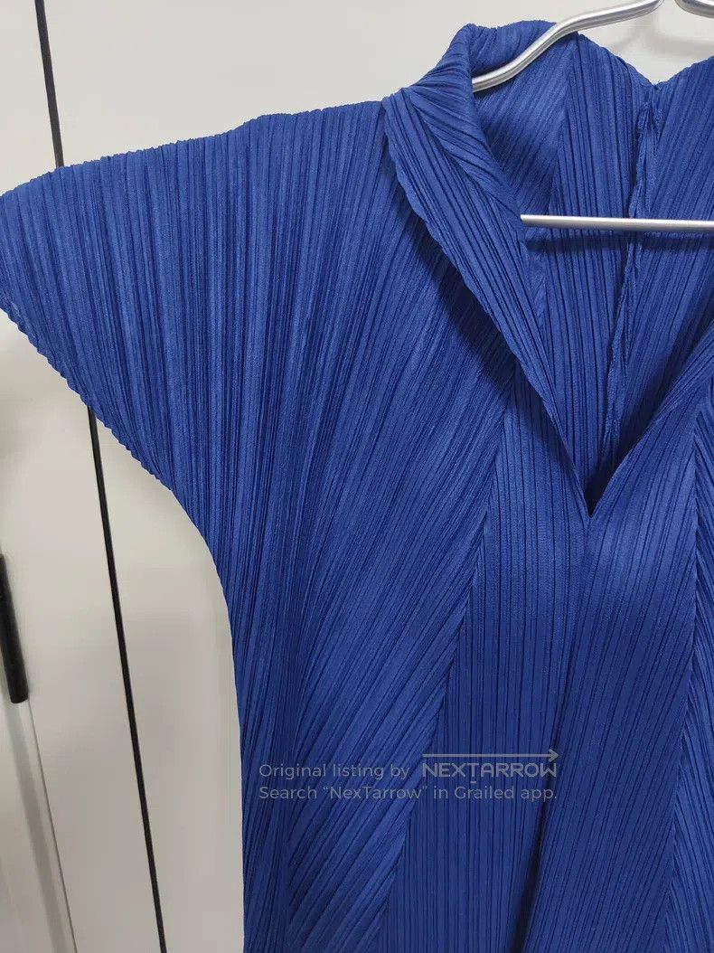 Issey Miyake Issey Miyake Royal Blue Short Sleeve Size XL / US 12-14 / IT 48-50 - 2 Thumbnail