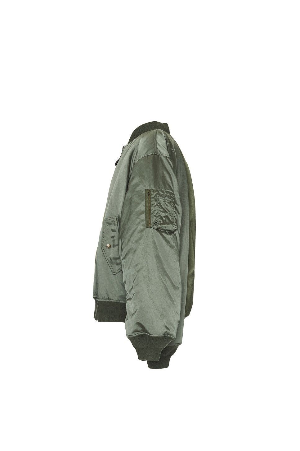 Balenciaga o1tr1nto1025 Double Sleeve Bomber Jacket in Military Khaki Size US S / EU 44-46 / 1 - 3 Thumbnail