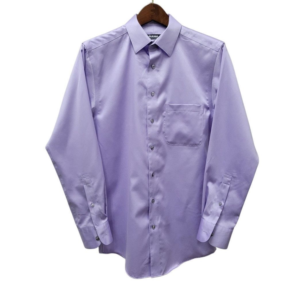 Murano Murano Men's Cotton Elastane Blend Long-Sleeves Dress Shirt Size US L / EU 52-54 / 3 - 1 Thumbnail