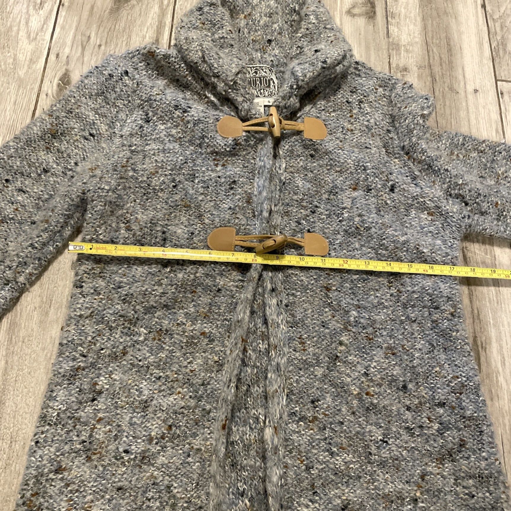 Vintage VINTAGE Curio Cardigan Women S Small Gray Leather Toggle Alpaca Blend Boho Long Shirt/ Sweater Women Mens? Size S / US 4 / IT 40 - 6 Thumbnail