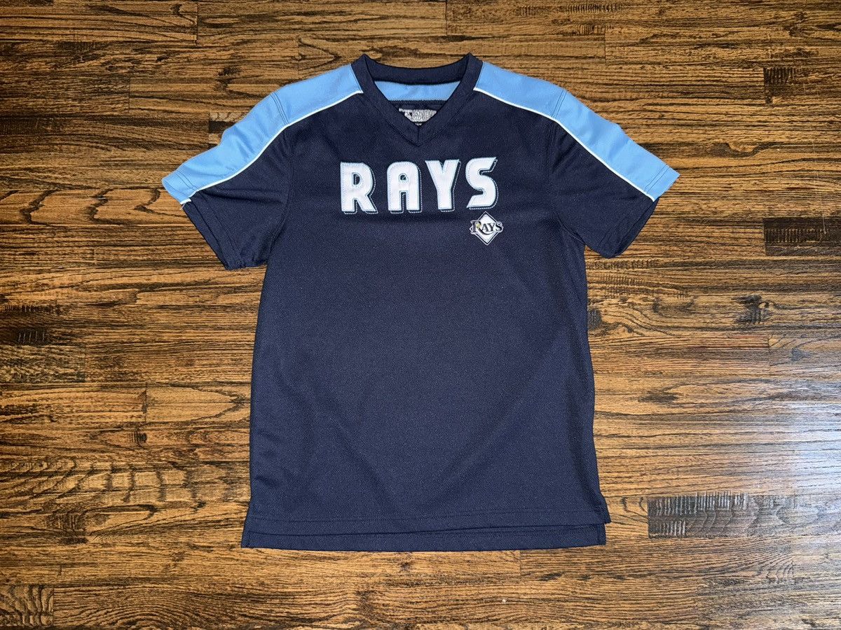 MLB Vintage MLB Tampa Bay Devil Rays Retro Blue Batting Jersey Size US L / EU 52-54 / 3 - 1 Thumbnail