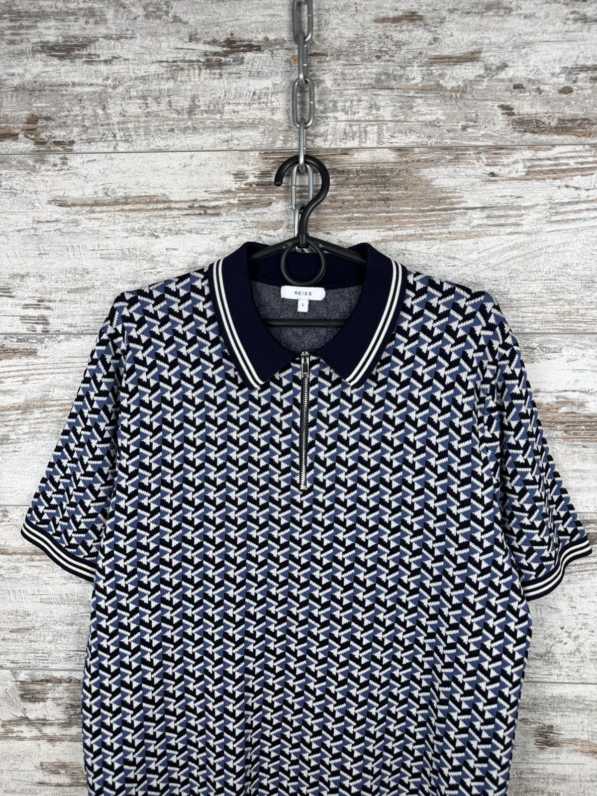Reiss Mens Reiss polos luxury T-shirt tee size L blue Size US L / EU 52-54 / 3 - 3 Thumbnail