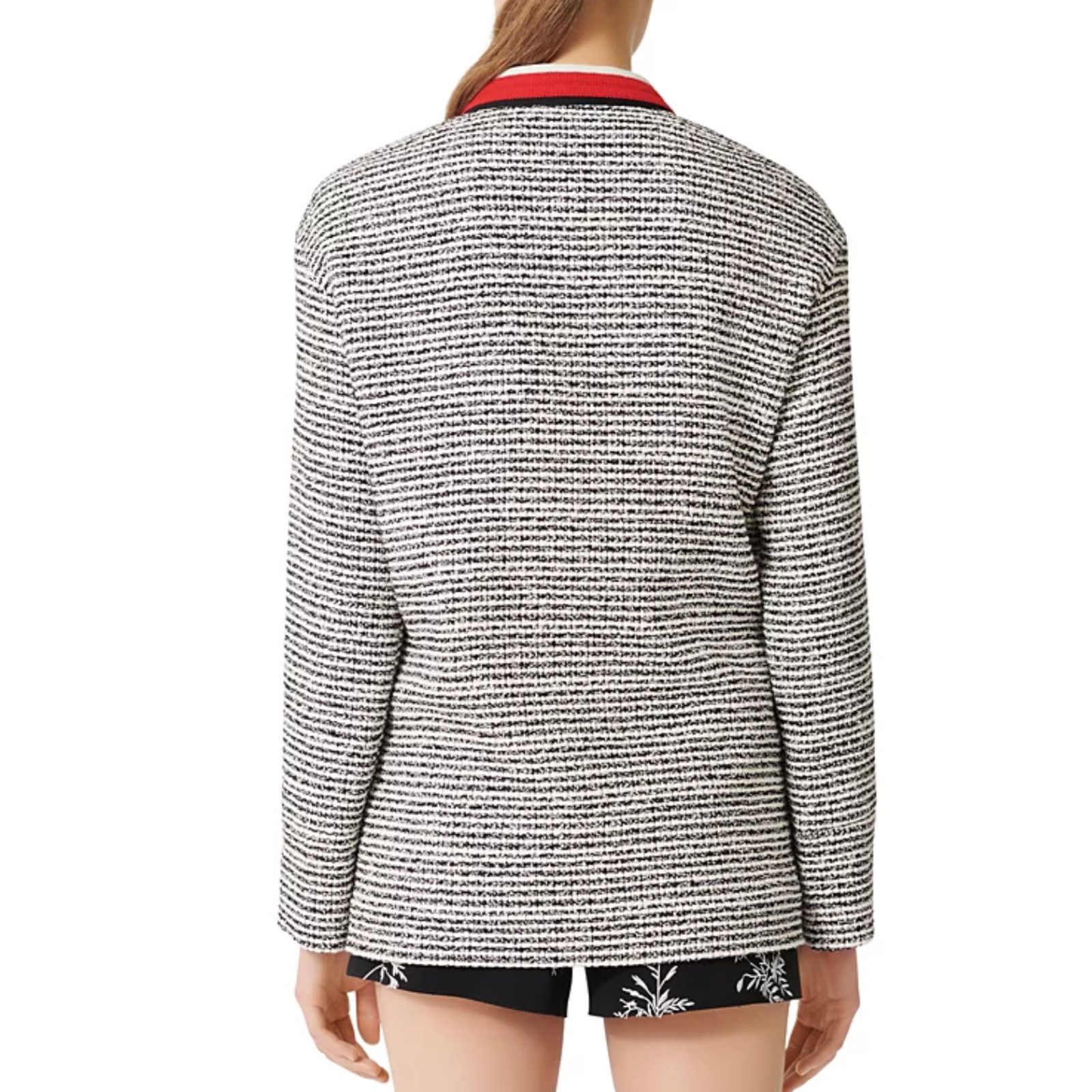 Maje Maje Visala Tweed Jacket Ecru/Noir Size 42/XL Size M / US 6-8 / IT 42-44 - 4 Thumbnail