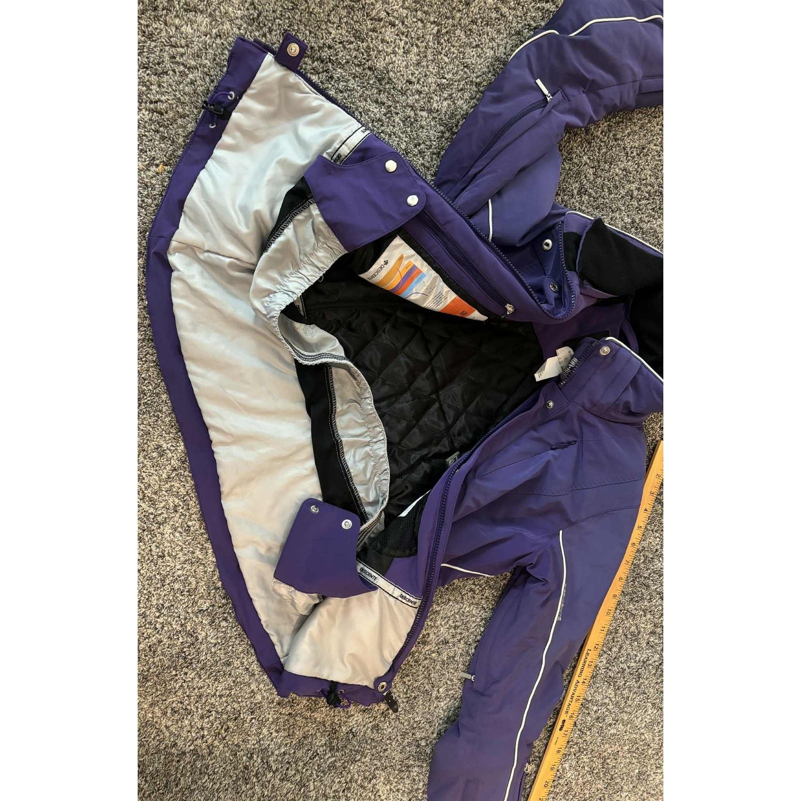Descente Descente Zip Up Insulated Quilted Lined Ski Jacket Purple 8 Size M / US 6-8 / IT 42-44 - 21 Thumbnail
