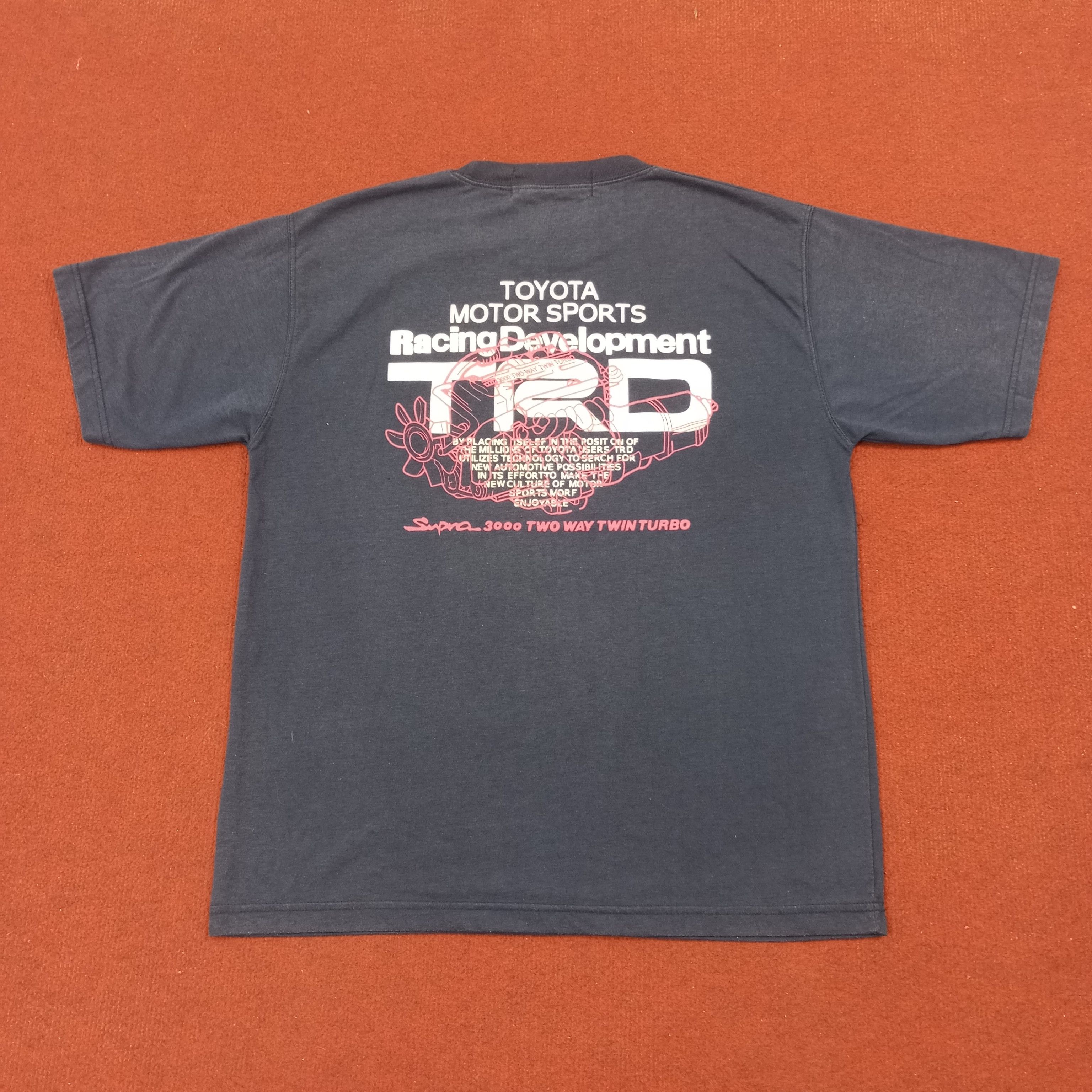 Japanese Brand × Vintage TRD Toyota Motorsports Racing Development Japanese Tshirt Size US M / EU 48-50 / 2 - 1 Thumbnail