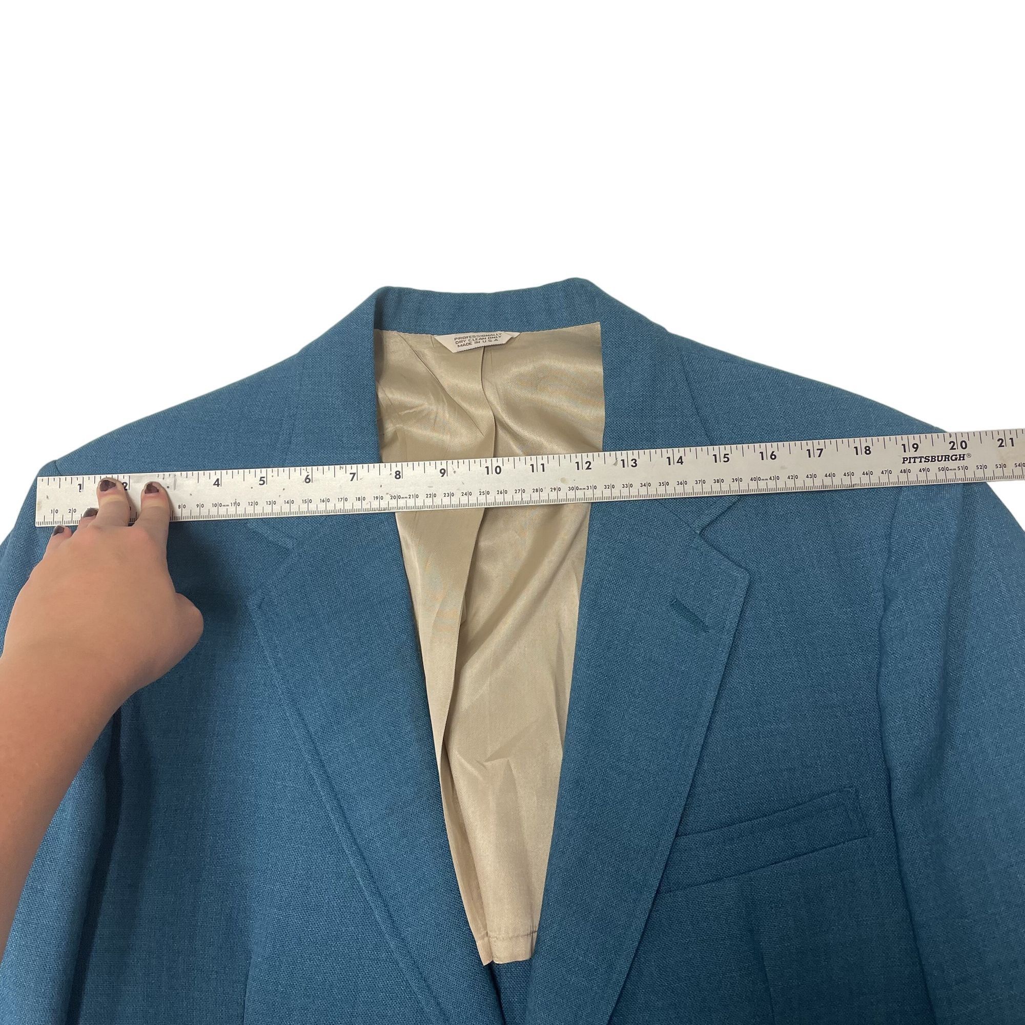 Other Vtg The Style Shop TURQUOISE Blue GOLD Btn Sport Coat Size 44L - 10 Thumbnail