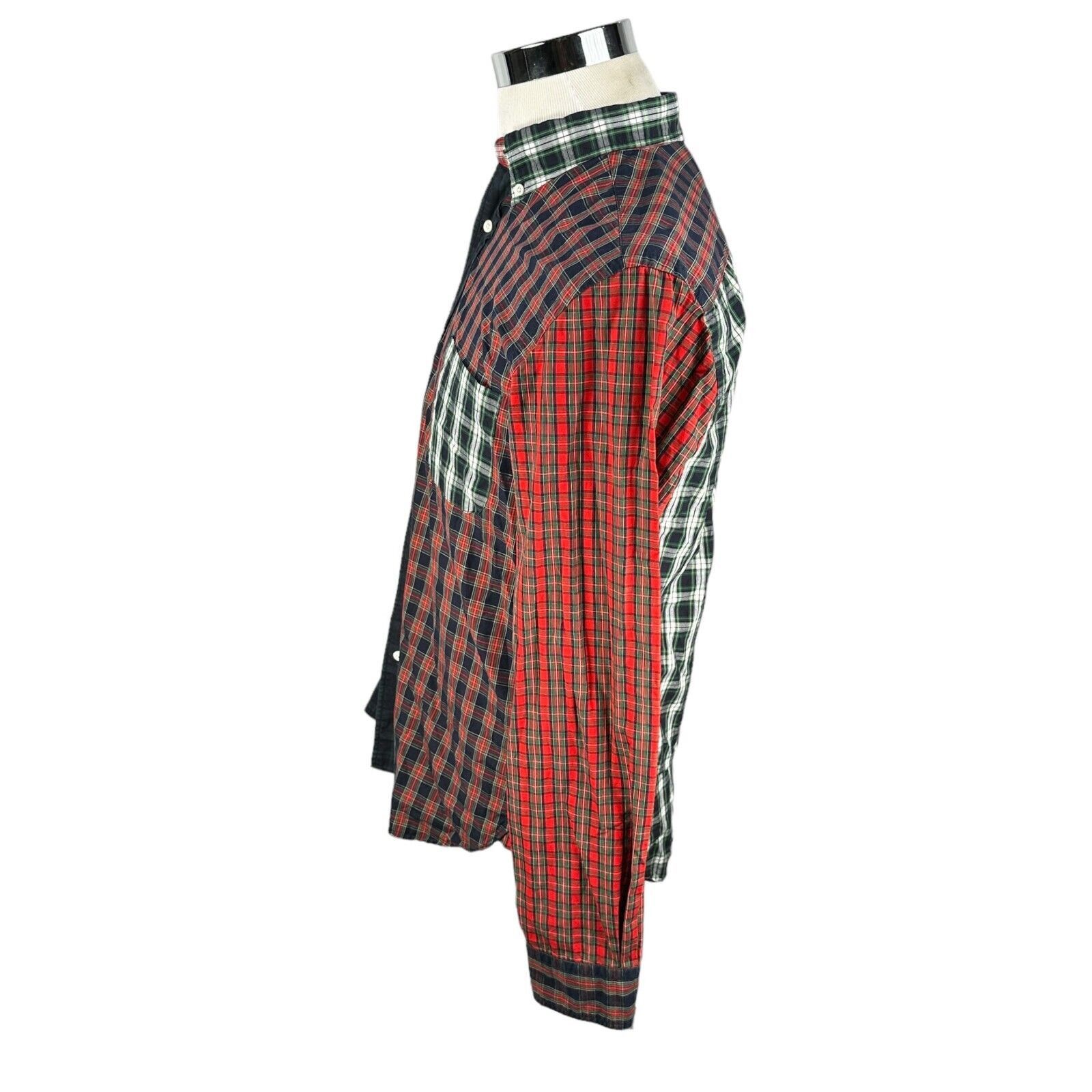 Beams Plus Beams Japan Shirt Men's Medium Patchwork Colorblock Button Size US M / EU 48-50 / 2 - 3 Thumbnail