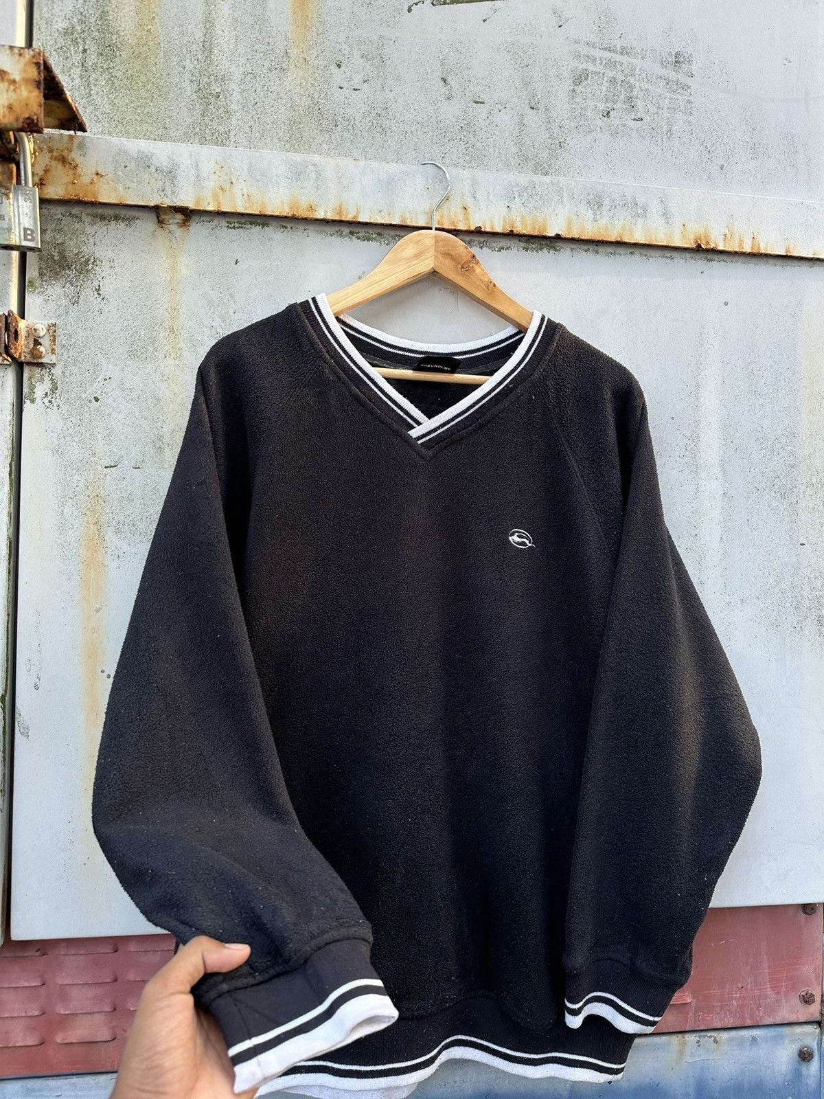 Vintage THRASHED Faded ERD Chevrolet Fleece Crewneck Size US L / EU 52-54 / 3 - 6 Thumbnail