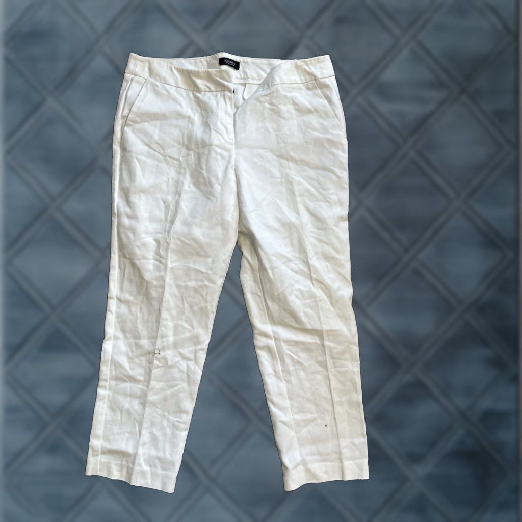 Jones New York Jones New York Dress Pants Womens Size 10 32x24 Stretch White Size 32" / US 10 / IT 46 - 1 Thumbnail