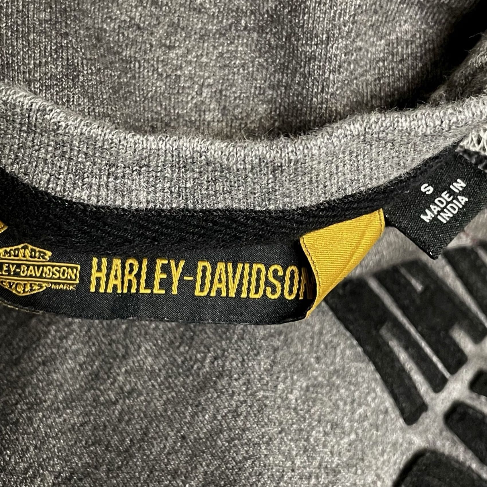 Harley Davidson Harley-Davidson Women Sweatshirt Gray Crewneck Long Sleeve S Logo Vintage Look Pullover Crew Neck Cotton French Terry Felt Letter Size S / US 4 / IT 40 - 5 Thumbnail