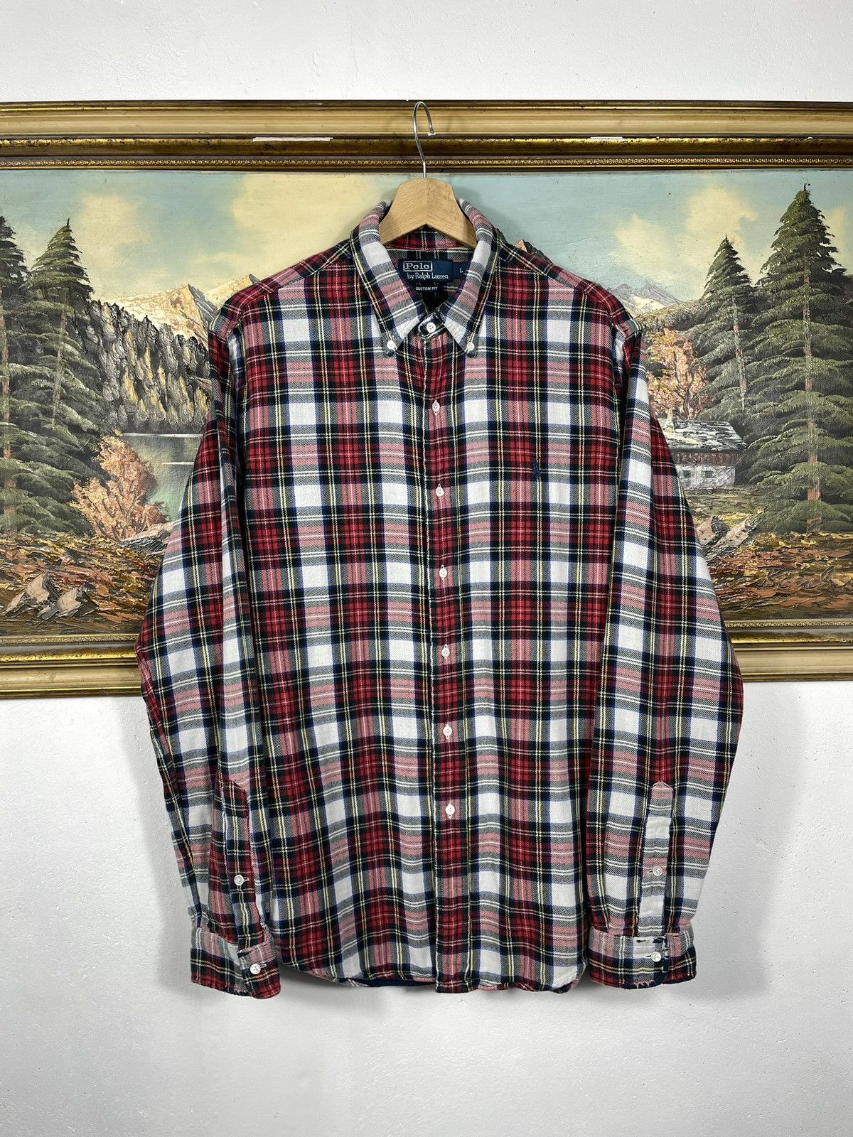 Flannel × Polo Ralph Lauren × Ralph Lauren Flannel Polo Ralph Lauren Vintage Retro Y2k 00s Mens Shirt Size US L / EU 52-54 / 3 - 1 Thumbnail
