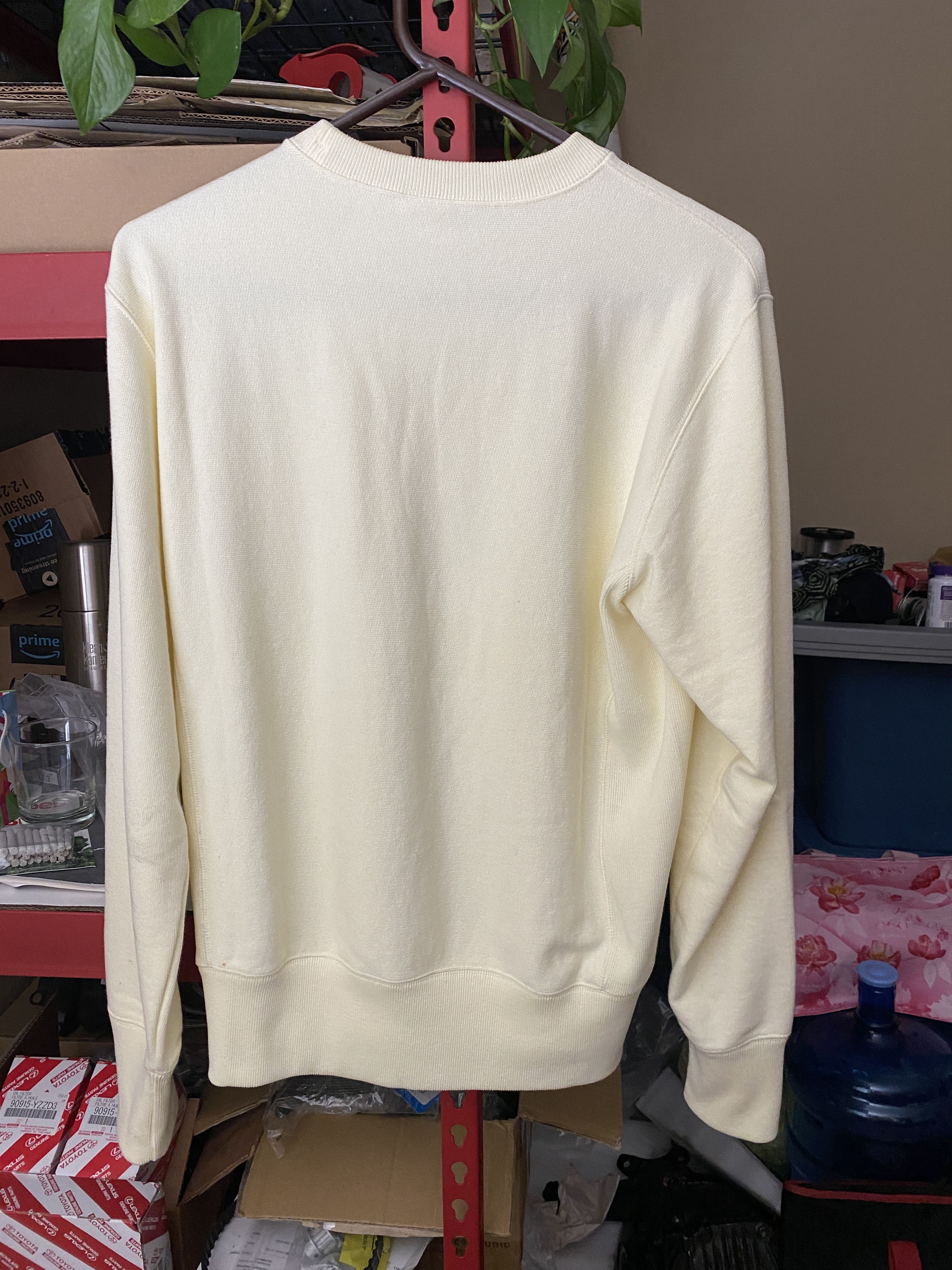 Champion Cream Reverse Weave Crewneck Sweatshirt Size US M / EU 48-50 / 2 - 2 Thumbnail