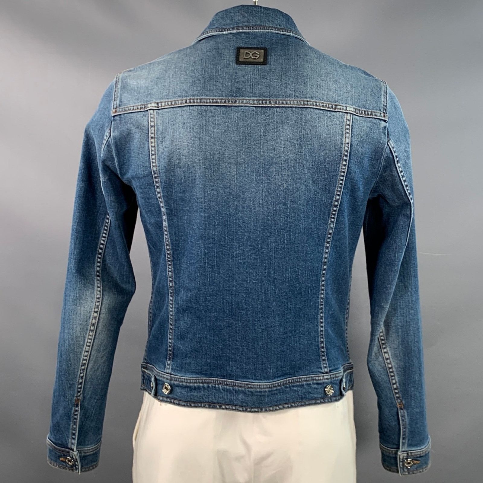 Dolce & Gabbana Size L Blue Cotton Blend Denim Trucker Jacket Size US L / EU 52-54 / 3 - 4 Thumbnail
