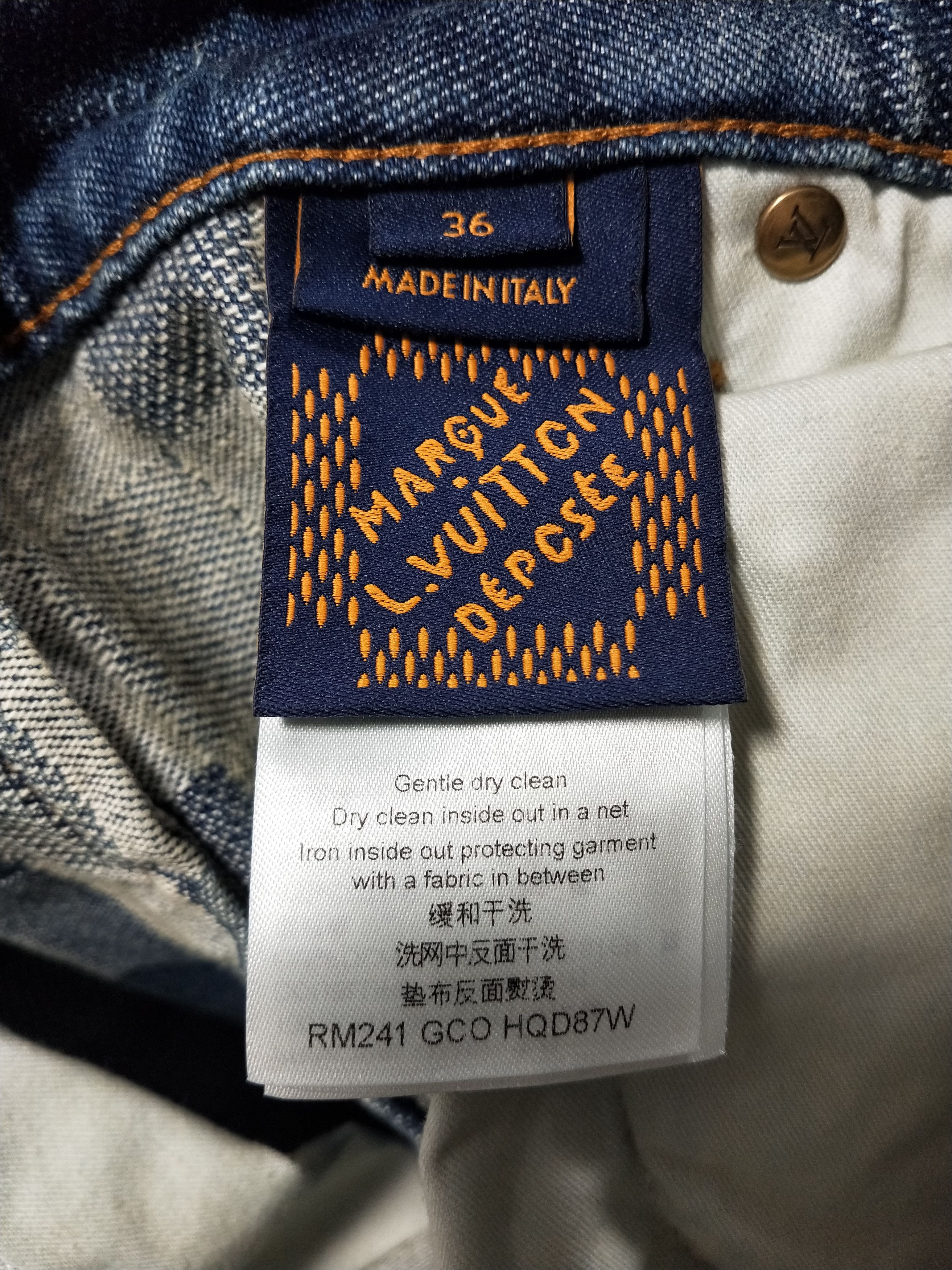 Louis Vuitton Damier Print Skate Denim Jeans Size US 38 / EU 54 - 8 Thumbnail