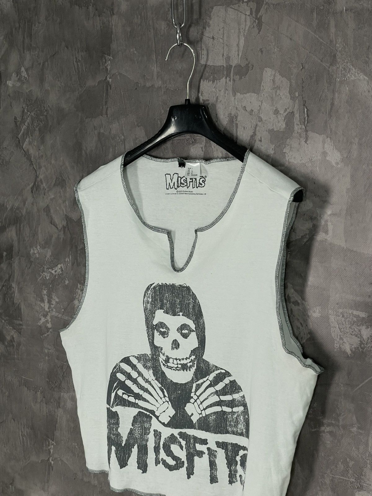 Hysteric Glamour × Vintage Y2k Misfits Big Logo Skull Avant Garde Rock Cute Tank top Size L / US 10 / IT 46 - 7 Thumbnail