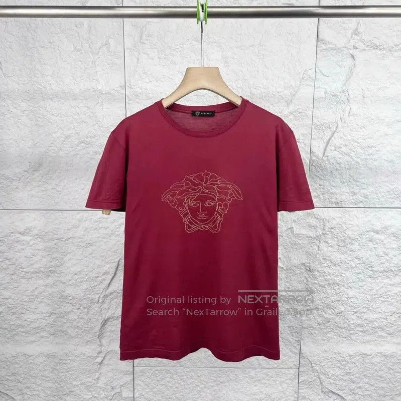 Versace Versace Red Cotton Men's T-Shirt . Size US XS / EU 42 / 0 - 1 Thumbnail