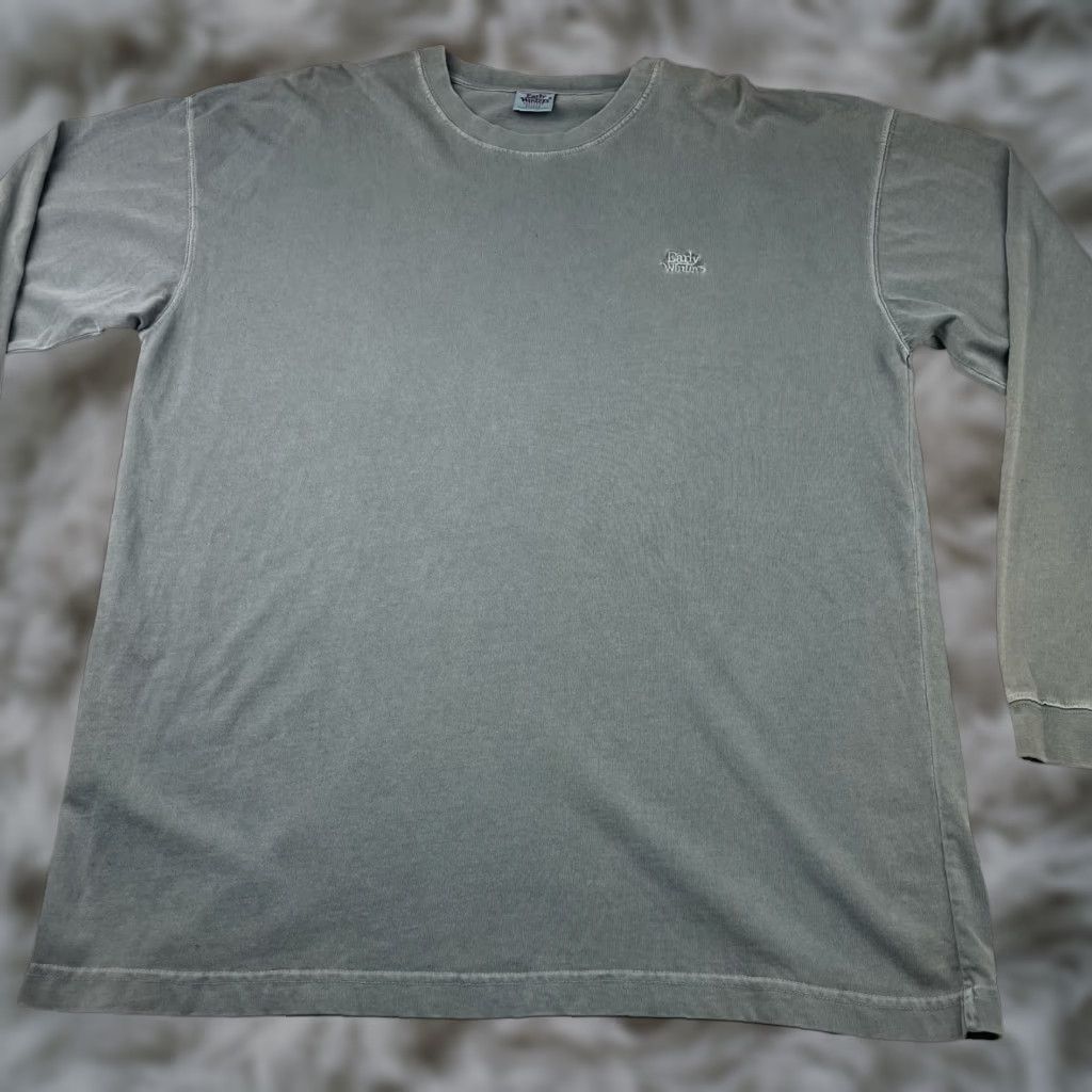 Vintage VTG Early Winters Men’s T-Shirt Gray 100% Organic Cotton Long Sleeve Crew Neck Embroidered Chest Large Mens Size US L / EU 52-54 / 3 - 1 Thumbnail
