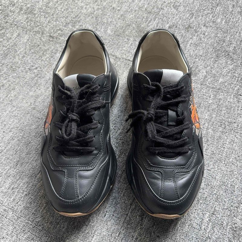 Gucci Gucci Rhyton Tiger Print Black Sneakers - Size US 8 / EU 41 - 2 Thumbnail
