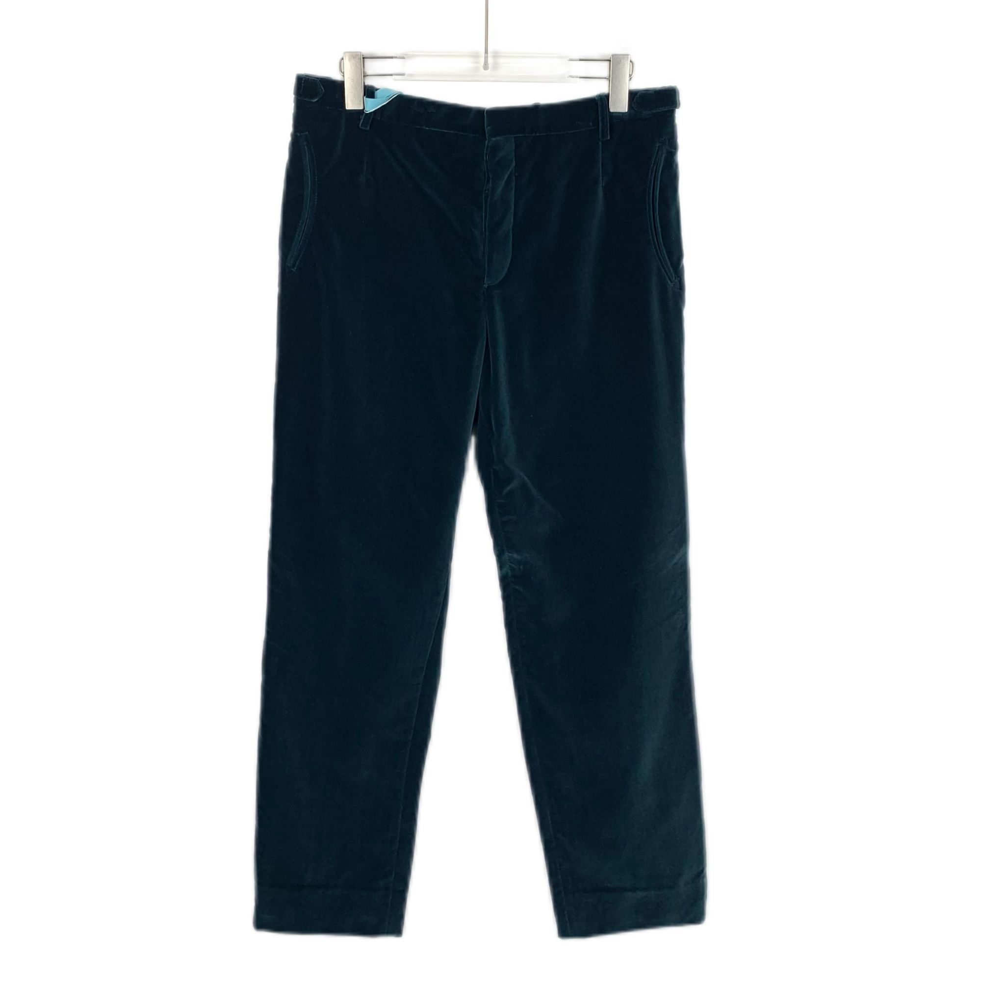 Burberry [Burberry] Blue Cotton Suede Casual Trousers 48 (M) Size US 32 / EU 48 - 1 Thumbnail