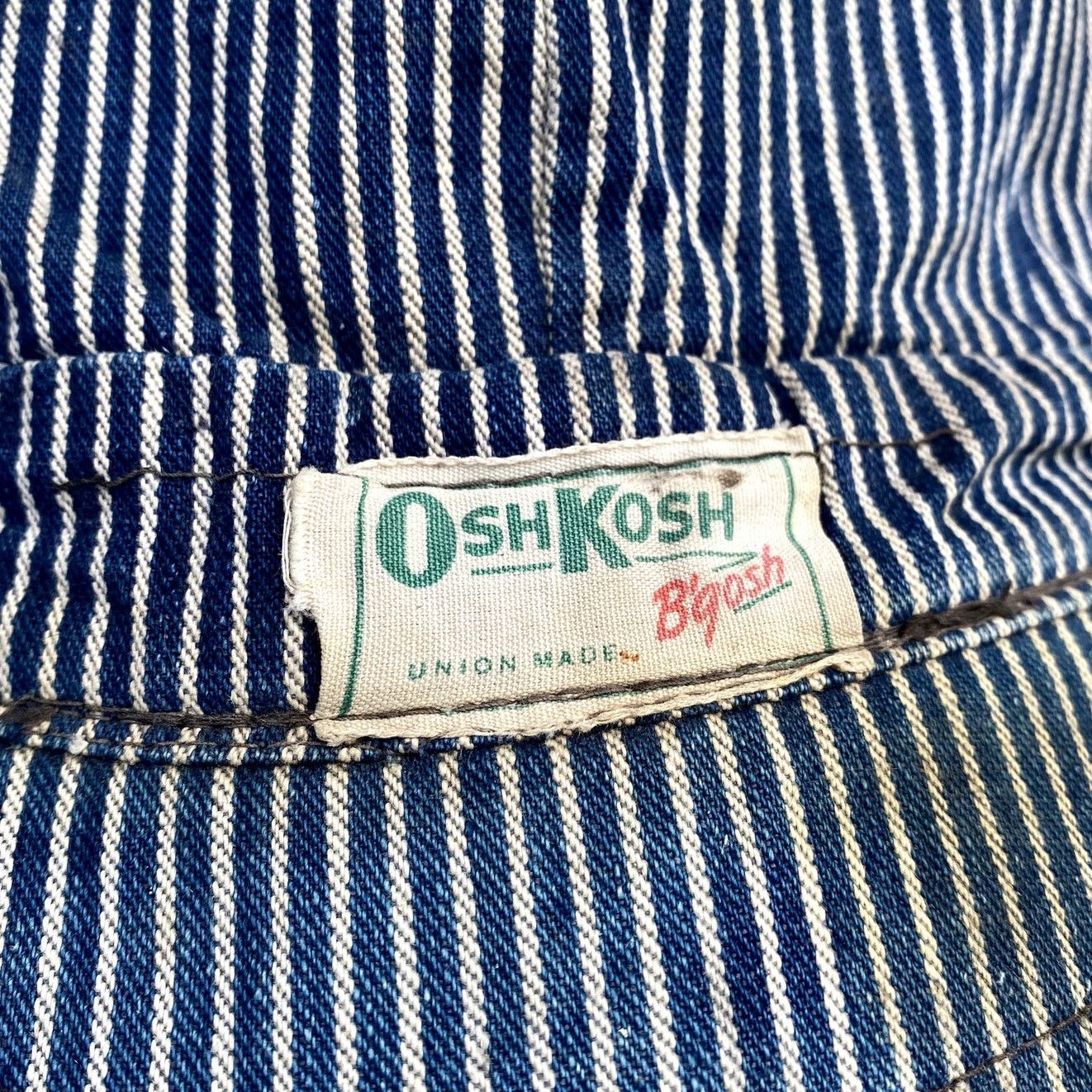 Vintage Oshkosh 50s Hickory Stripe Railroad Work Cap in Blue, Men's — image 3 of 6