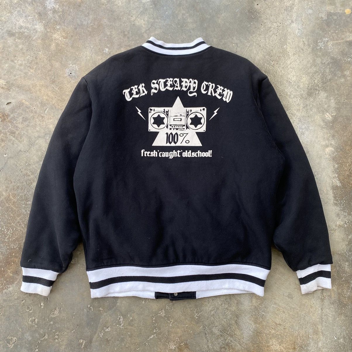 Japanese Brand × Vintage Tek One Visual Vandalizm Japan Varsity Jacket Size US L / EU 52-54 / 3 - 3 Thumbnail