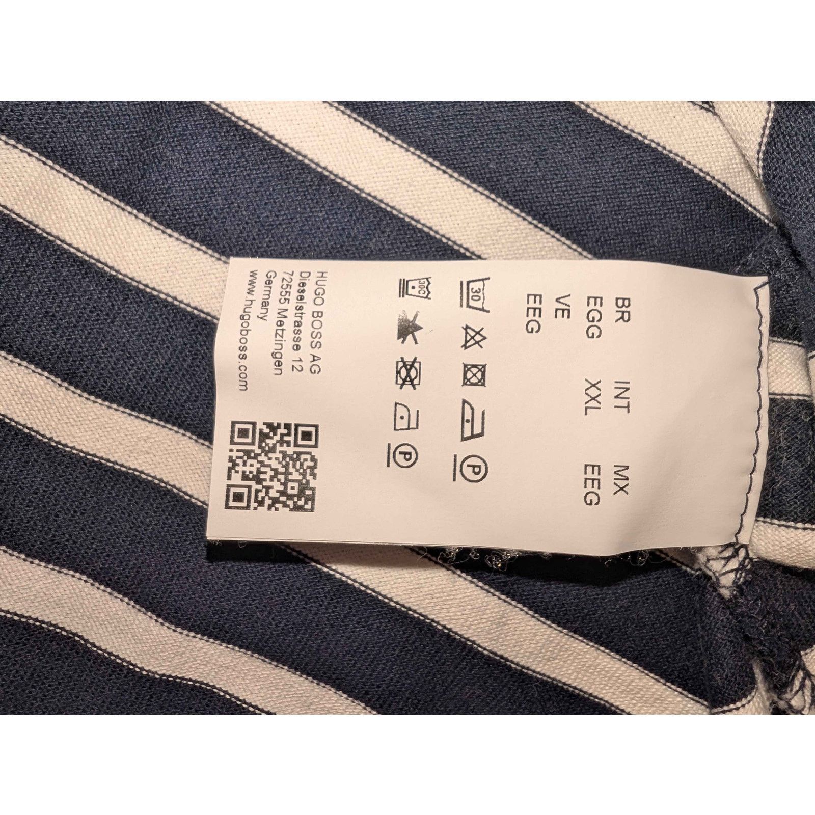 Hugo Boss Hugo Boss Mens Striped Tshirt XXL Size US XXL / EU 58 / 5 - 5 Thumbnail