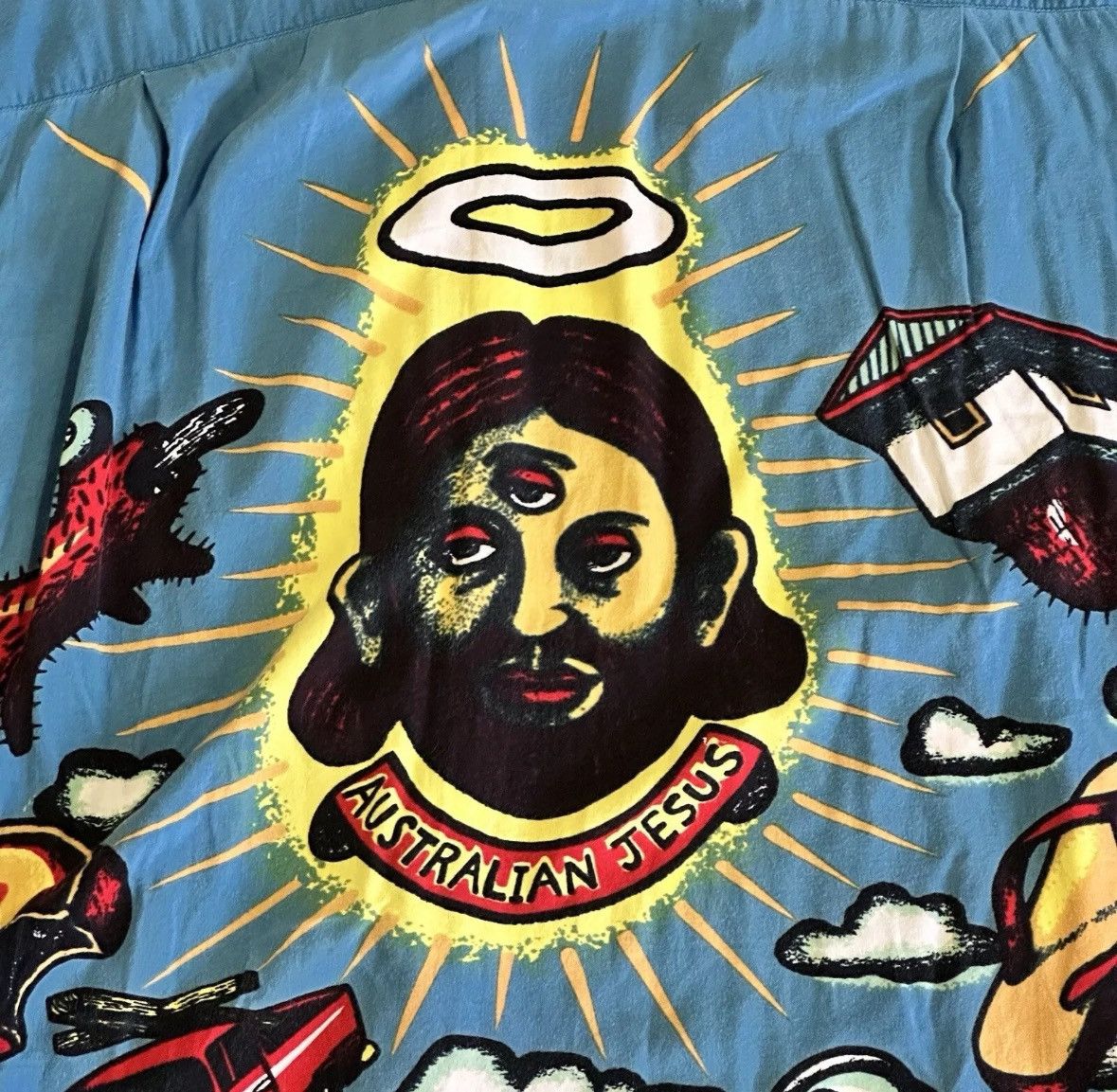 Vintage Mambo Loud Australian Jesus Shirt Size XL