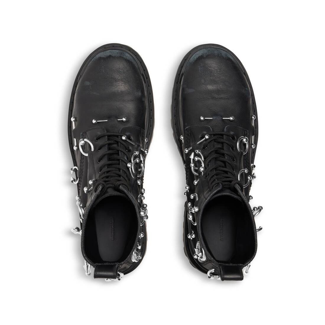 Balenciaga o1bcso1str1025 Strike 20mm Boots With Piercings in Black Size US 13 / EU 46 - 6 Thumbnail