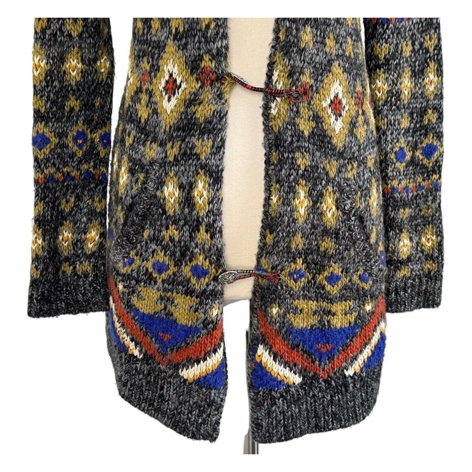 Free People FREE PEOPLE Mascot Tiger Wool Cardigan Bohemian Sweater XS Size XS / US 0-2 / IT 36-38 - 9 Thumbnail