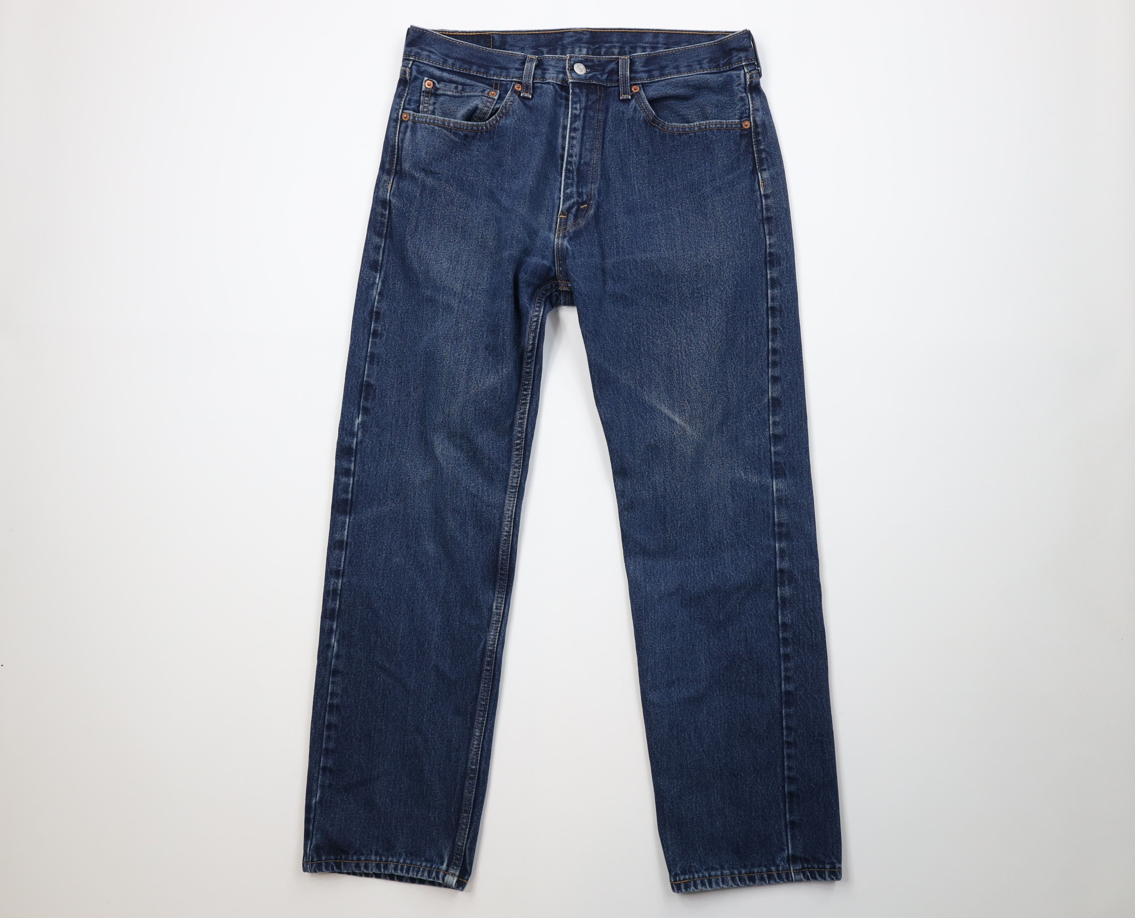Levi's Vintage Y2K Levis 505 Regular Straight Leg Denim Jeans Blue Size US 36 / EU 52 - 1 Thumbnail