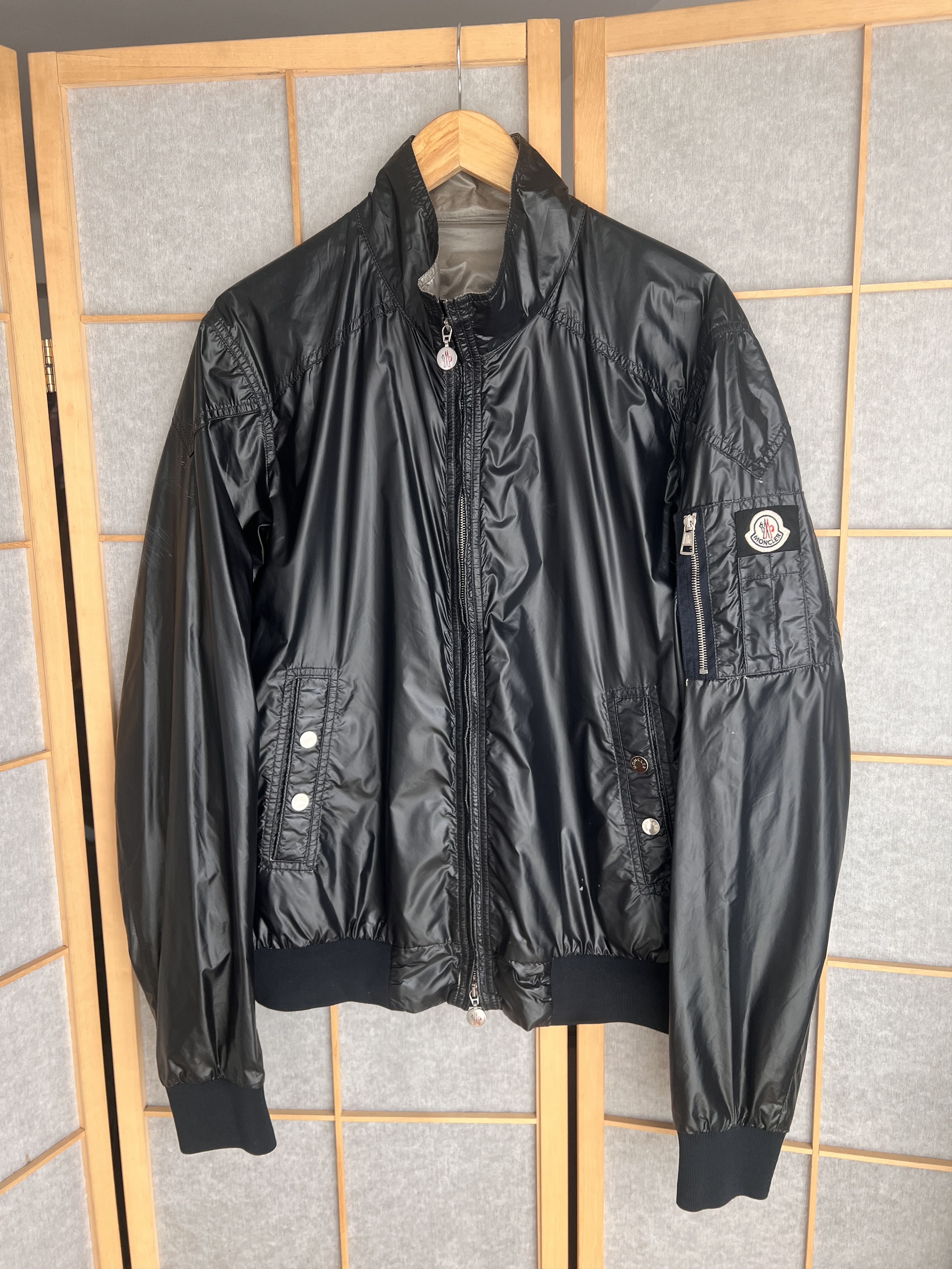 Moncler Moncler Pomolos jacket luxury PU leather vintage bomber rare Size US L / EU 52-54 / 3 - 3 Thumbnail