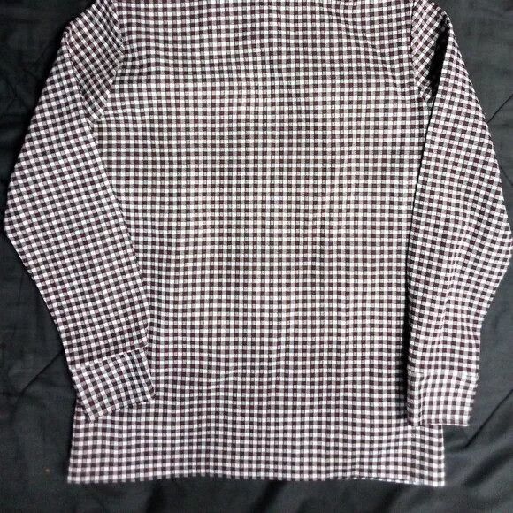 Vintage Vintage 60s Plaid Checker Polyester Button Disco Shirt Size M / US 6-8 / IT 42-44 - 4 Thumbnail