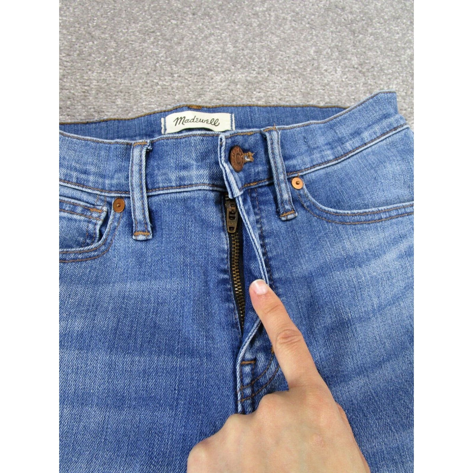 Madewell Madewell Skinny Jeans Womens Blue Medium Wash Denim Mid Rise Size 26 Size 26" / US 2 / IT 38 - 2 Thumbnail