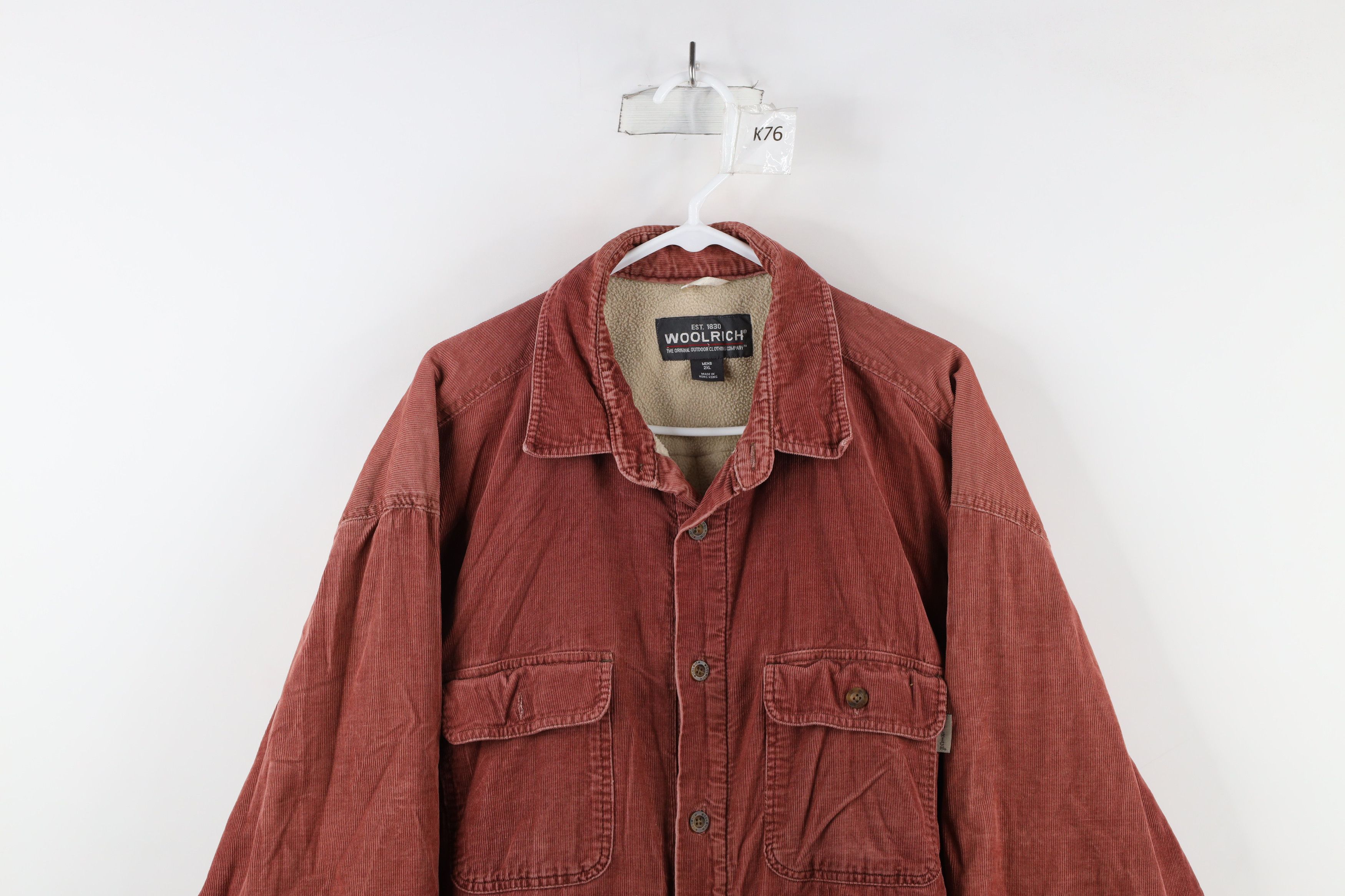 Vintage Vintage Woolrich Fleece Lined Corduroy Button Shirt Jacket Size US XXL / EU 58 / 5 - 2 Thumbnail