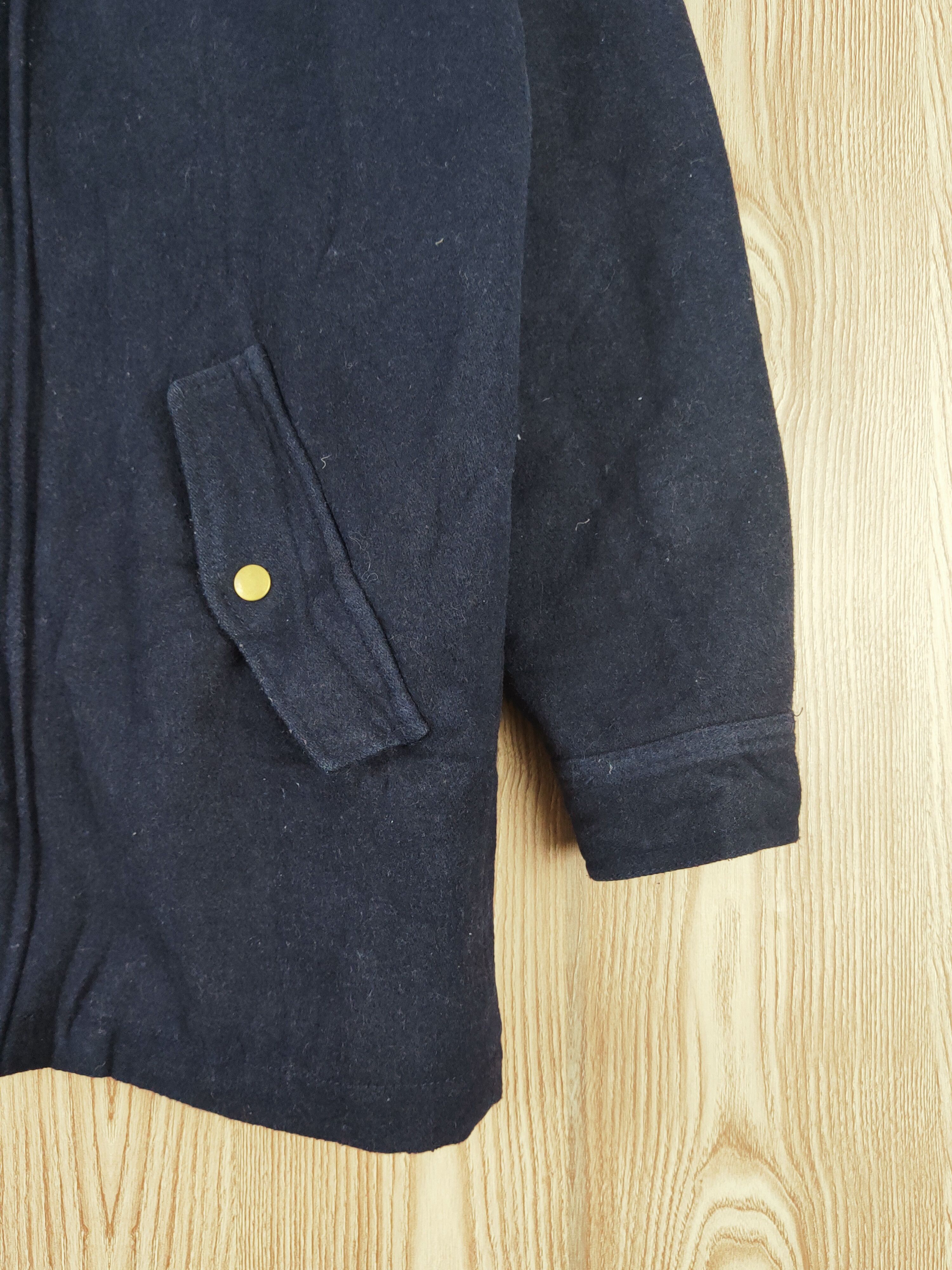 Old Navy × Vintage Vintage&rare design by Old Navy Dark Blue Wool Hoodie Coats Size US L / EU 52-54 / 3 - 6 Thumbnail