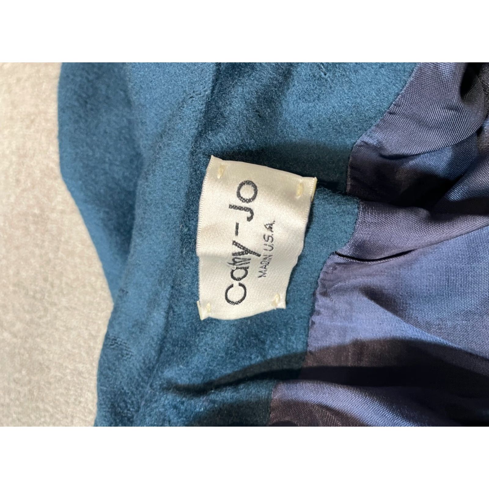 Vintage VINTAGE Cathy Jo Trench Coat Womens 42" Chest Teal Wool Blend Long Sleeve Button Pockets Collared 90s USA Fall Winter Spring Size M / US 6-8 / IT 42-44 - 6 Thumbnail