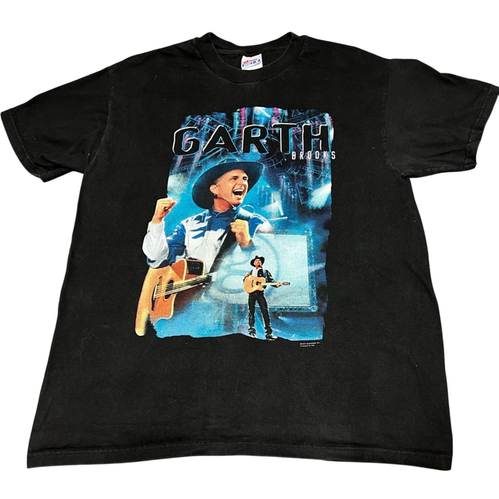 Hanes Vintage Garth Brooks Concert T-Shirt Size L 90s Country Tee Size US L / EU 52-54 / 3 - 1 Thumbnail