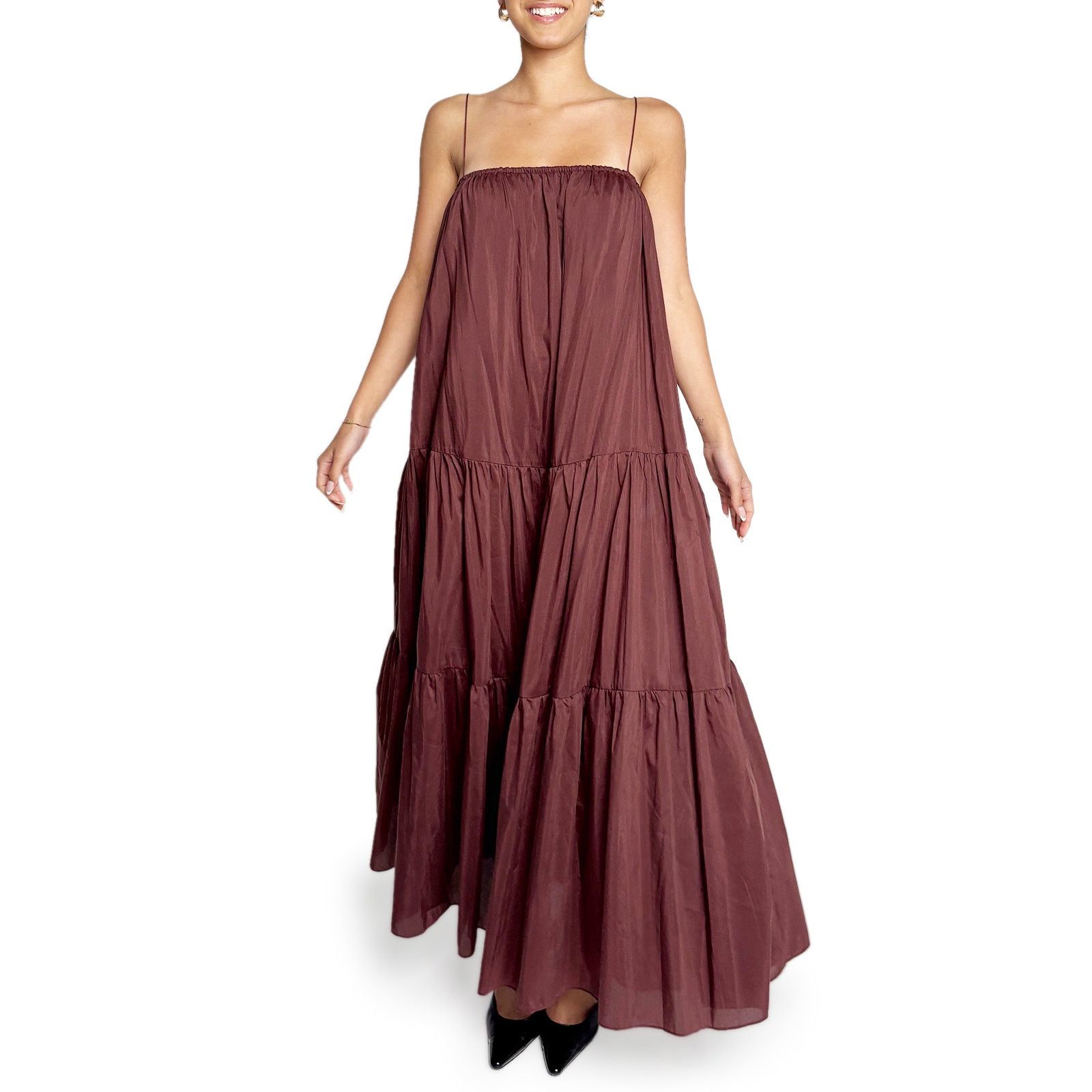 Matteau Brown maxi dress Size L / US 10 / IT 46 - 1 Thumbnail