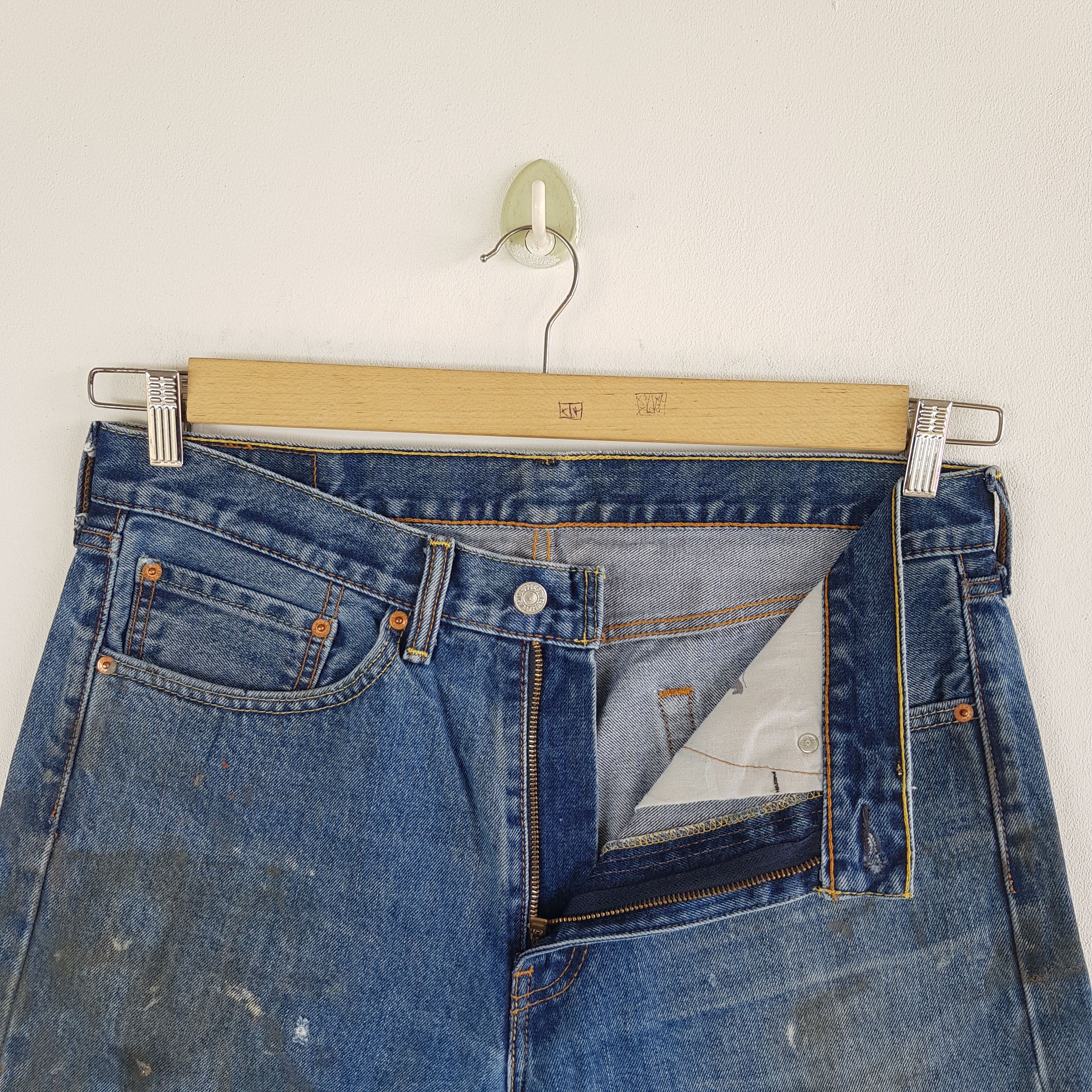 Levi's Vintage Dirty Levis 505 Jeans Released Hem Levi's Denim Size US 34 / EU 50 - 6 Thumbnail