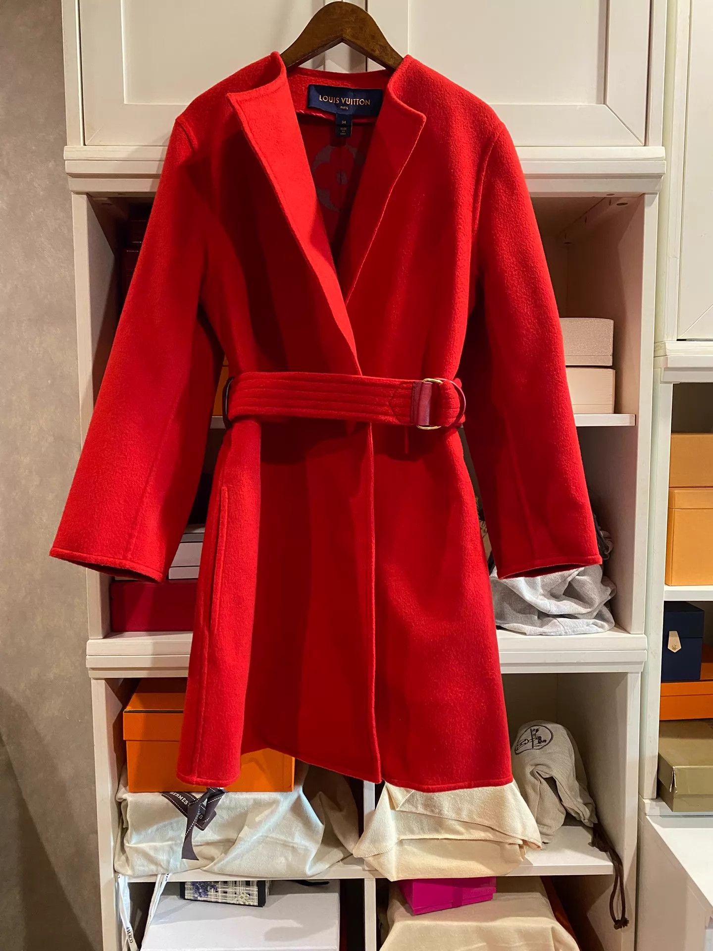 Louis Vuitton LV women's wool coat 34 foldable sleeves Size XS / US 0-2 / IT 36-38 - 1 Thumbnail