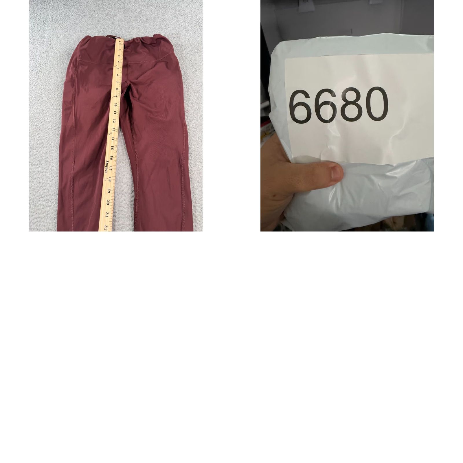 Athleta Athleta Ultimate Leggings Women Large Maroon Stash Pocket Ankle Yoga Activewear Size 36" / US 14 / IT 50 - 8 Thumbnail