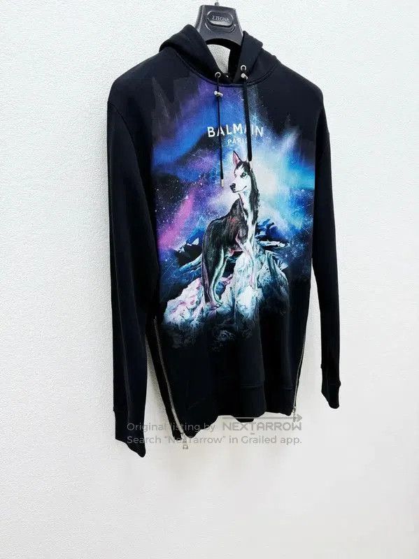 Balmain Balmain Black Long Sleeve Hoodie for Men . Size US M / EU 48-50 / 2 - 2 Thumbnail