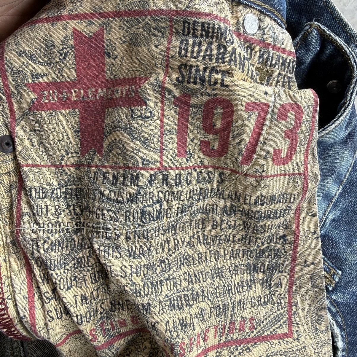 Japanese Brand W34x30.5 Vintage ZuElement Faded Rusty Ripped Denim Jean Size US 34 / EU 50 - 14 Thumbnail