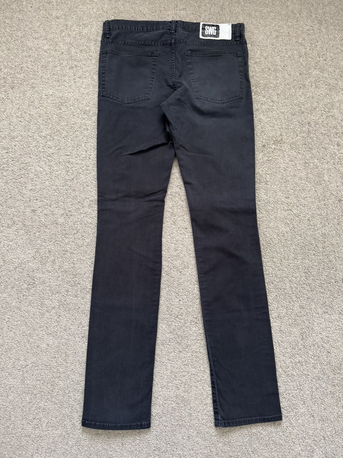 Swagger Swagger Knee Slit Skinny Black Denim Jeans Size US 28 / EU 44 - 8 Thumbnail