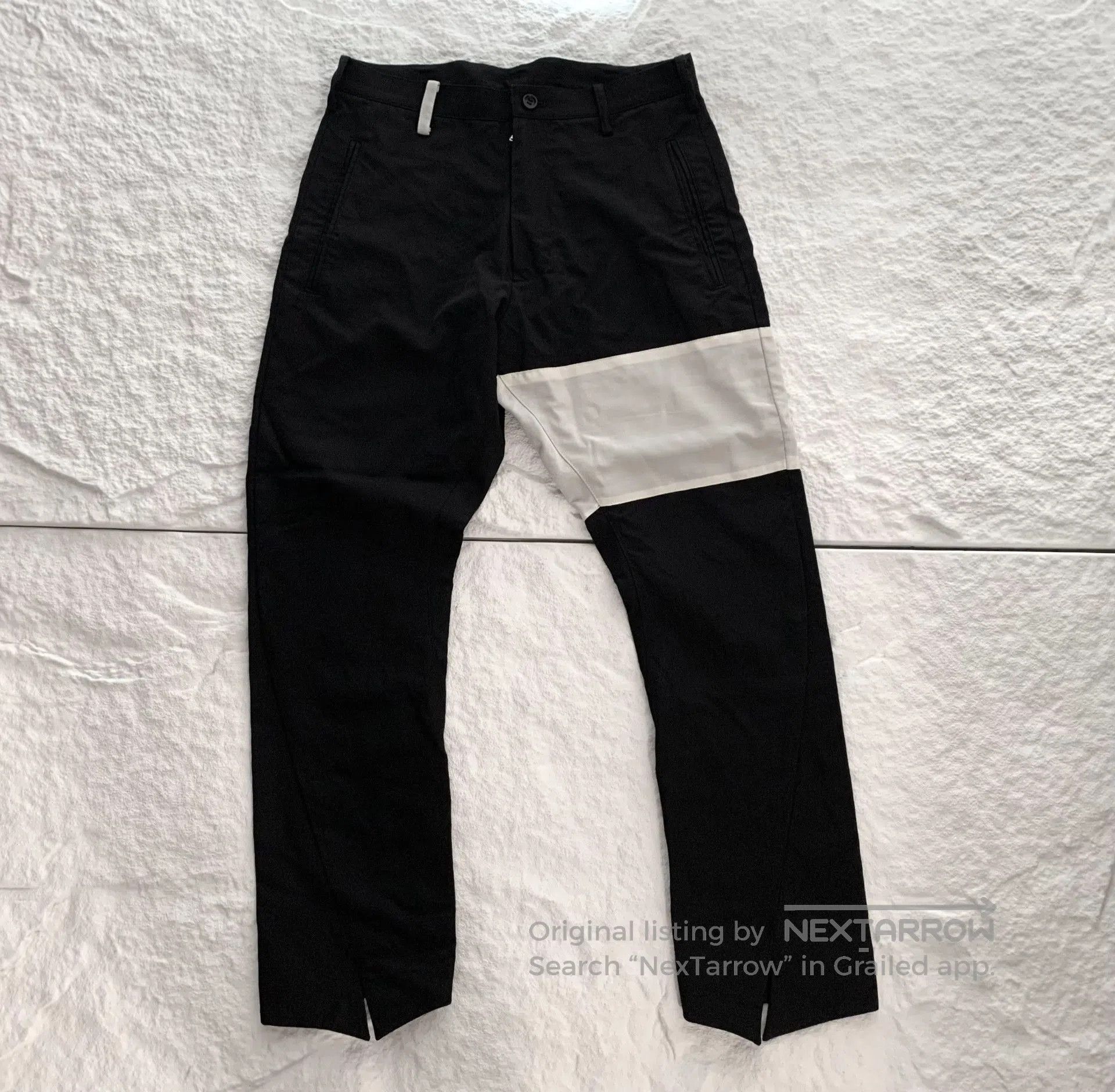 Sulvam Sulvam 3D Tailored Split Hem Trousers. Size US 26 / EU 42 - 1 Thumbnail