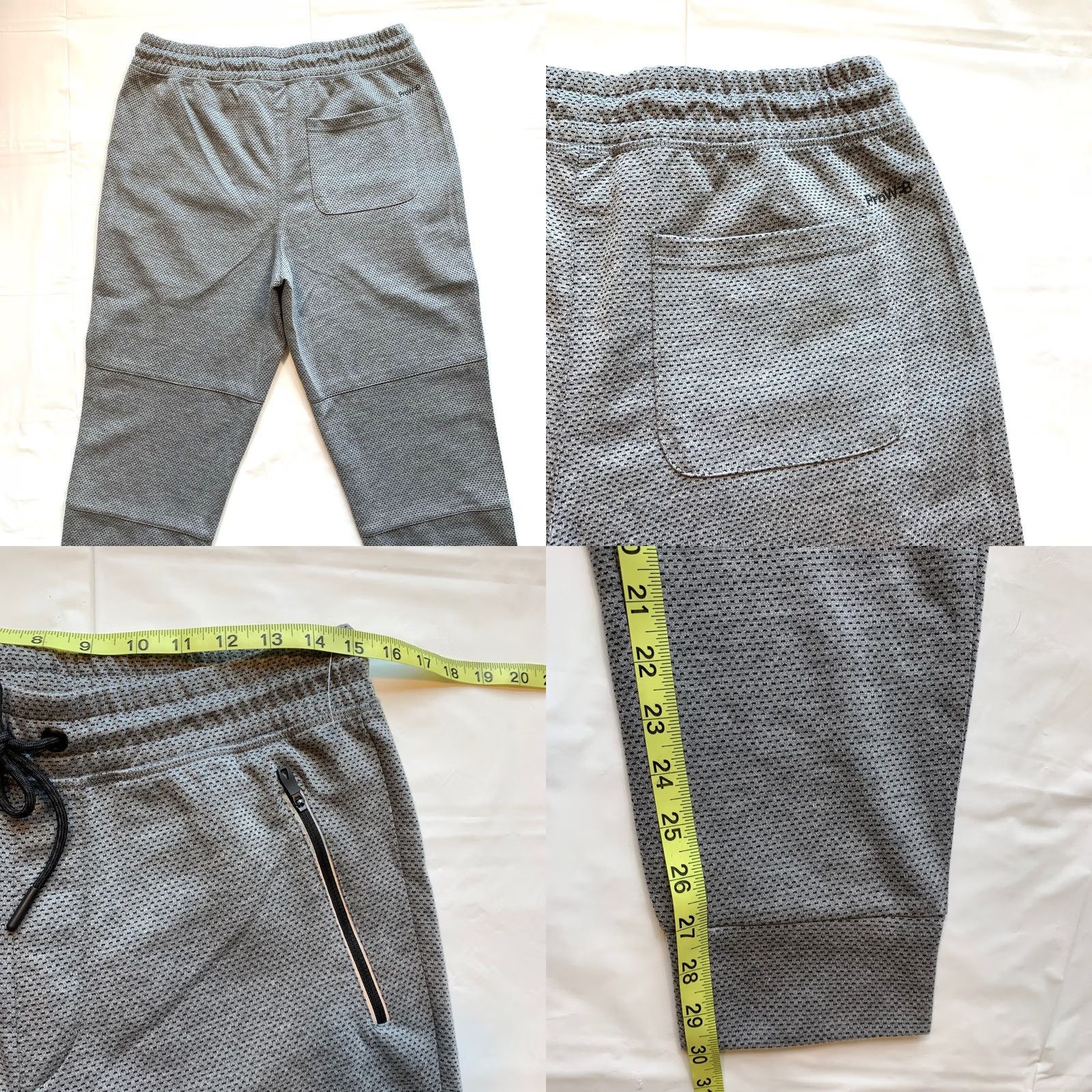 Spyder Spyder Active ProWEB Fleece Jogger Sweat Pants Mens M Regular Gray Heather, Athletic, Fly Drawstring, Zip Pocket, 30 in Inseam, Polyester Blend, NWT Size US 31 - 8 Thumbnail