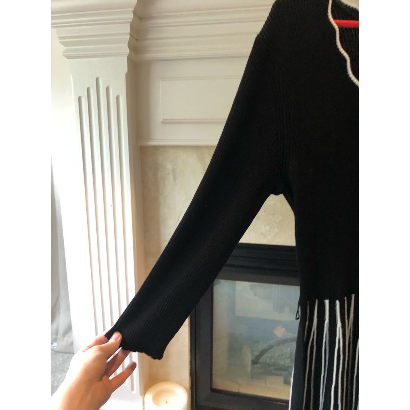 Other Danny & Nicole Women’s Black and White V Neck Striped Bottom Size XL / US 12-14 / IT 48-50 - 3 Thumbnail