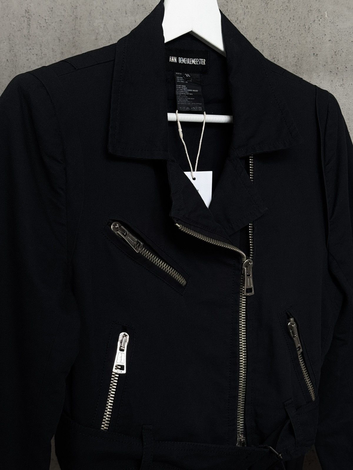 Ann Demeulemeester Ann Demeulemeester SS2004 Linen Motorcycle Trench Coat Size XS / US 0-2 / IT 36-38 - 7 Thumbnail