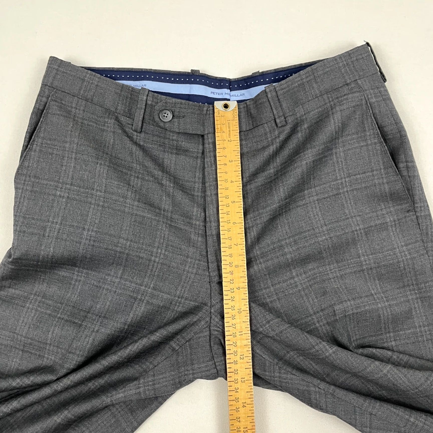 Peter Millar Peter Millar Pants Mens 34 Gray Glen Plaid Wool Dress Trousers Slacks Size US 34 / EU 50 - 7 Thumbnail