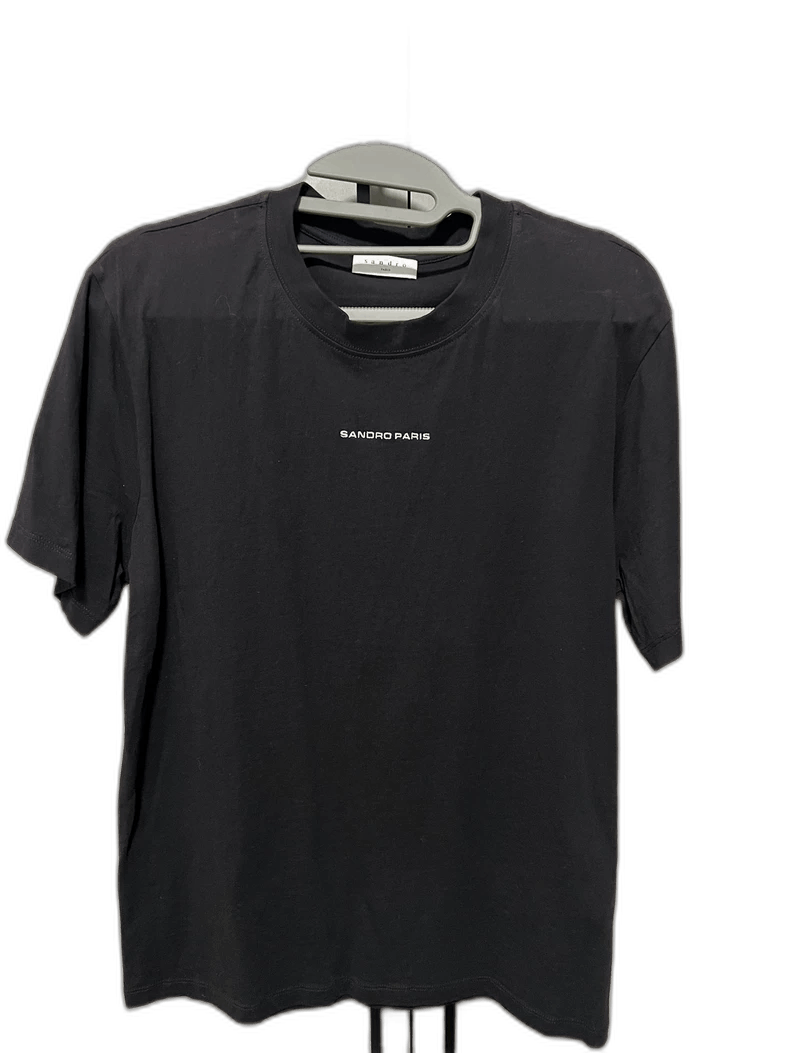 Sandro Black Casual Short Sleeve T-Shirt for Men Size US M / EU 48-50 / 2 - 1 Thumbnail
